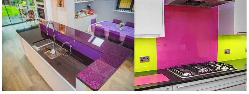 bright colour kitchen splashback interior design inspiration