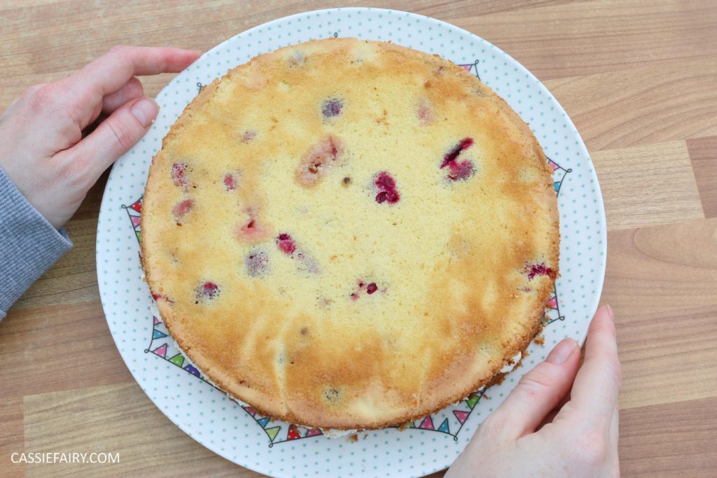 fruit cake cherry strawberry sponge bake baking recipe-4