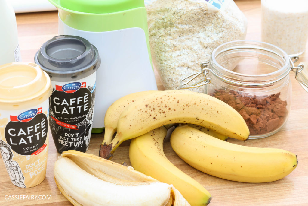 healthy breakfast recipe inspiration friyay smoothie oats coffee latte banana chocolate-20