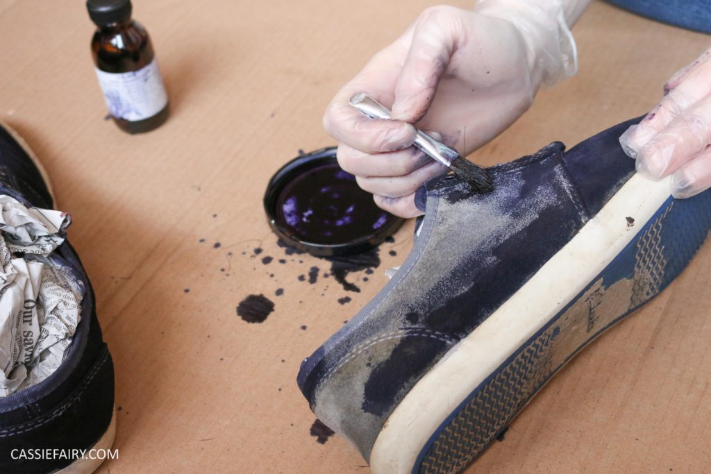 renovate-old-suede-shoes-trainers-makeover-diy-customising-dying-shoes-tutorial-video-8