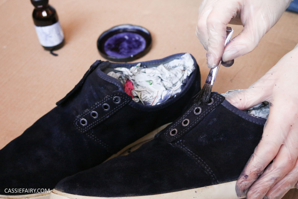 renovate-old-suede-shoes-trainers-makeover-diy-customising-dying-shoes-tutorial-video-9