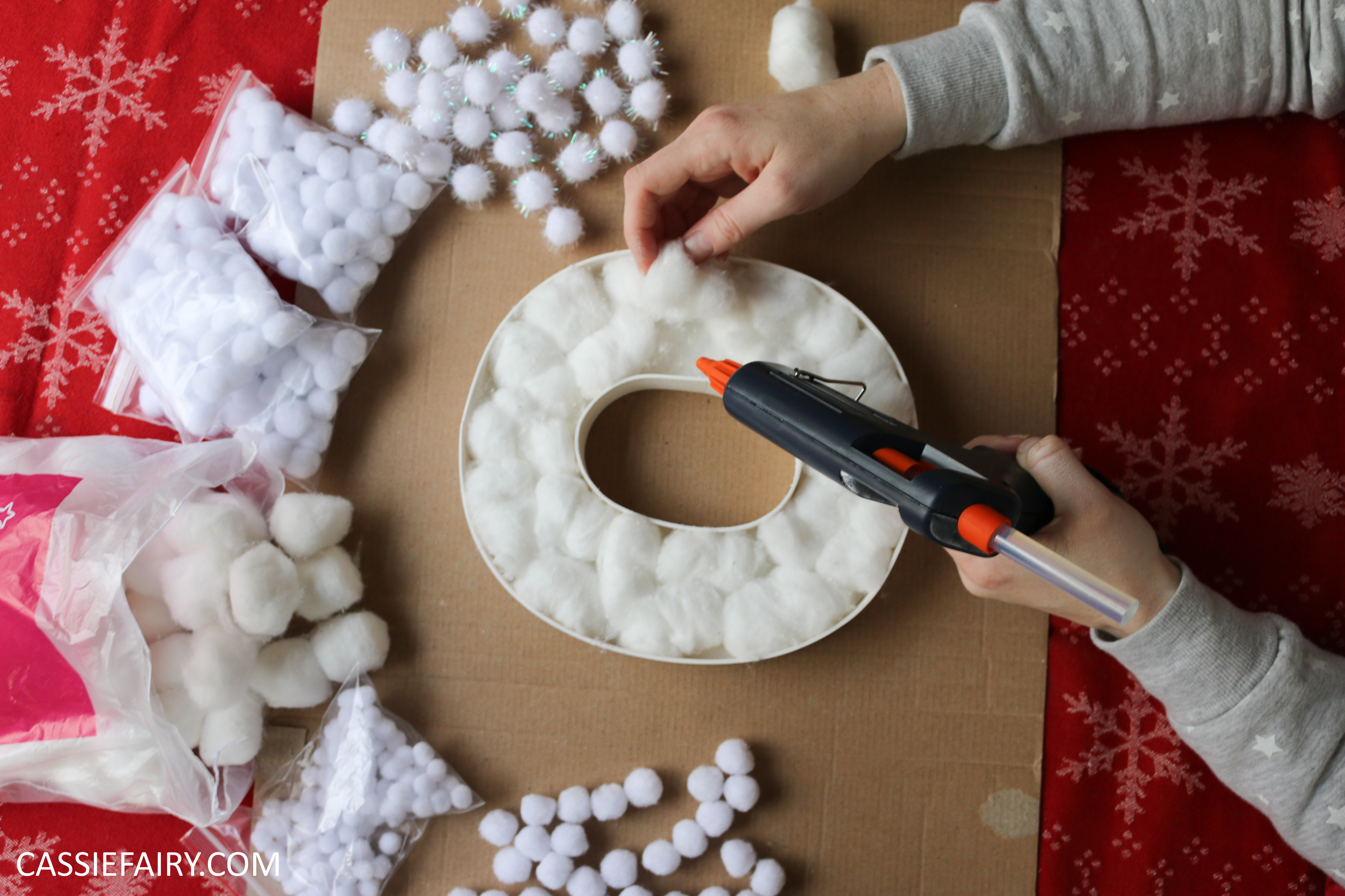 Make Your Own Christmas Pom Pom Decorations - 6 Pack