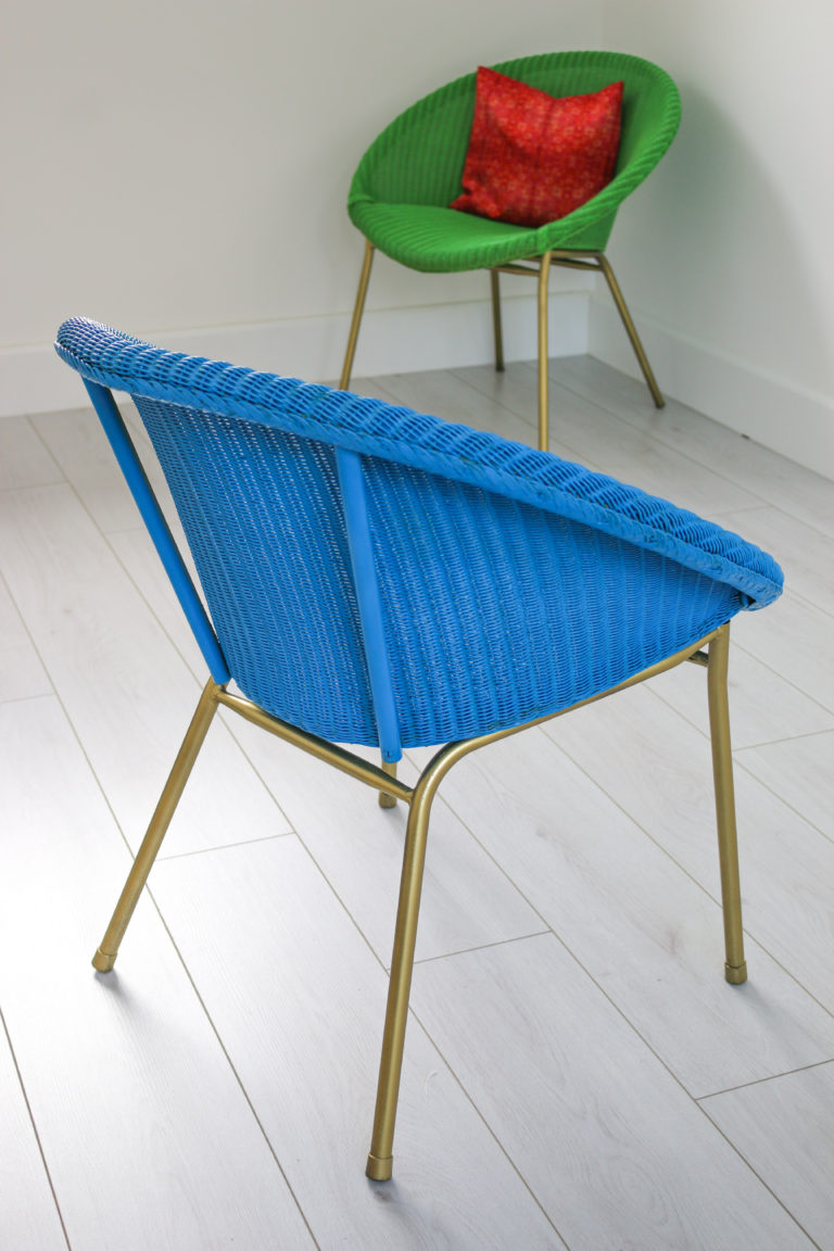 4 Hacks for renovating vintage Lloyd Loom woven bucket chairs My