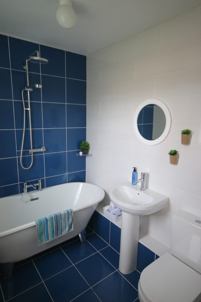 My blue bathroom that made it into the Home of the Year Awards!