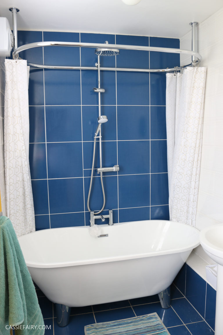 My bathroom renovation How to fit a shower over a freestanding tub