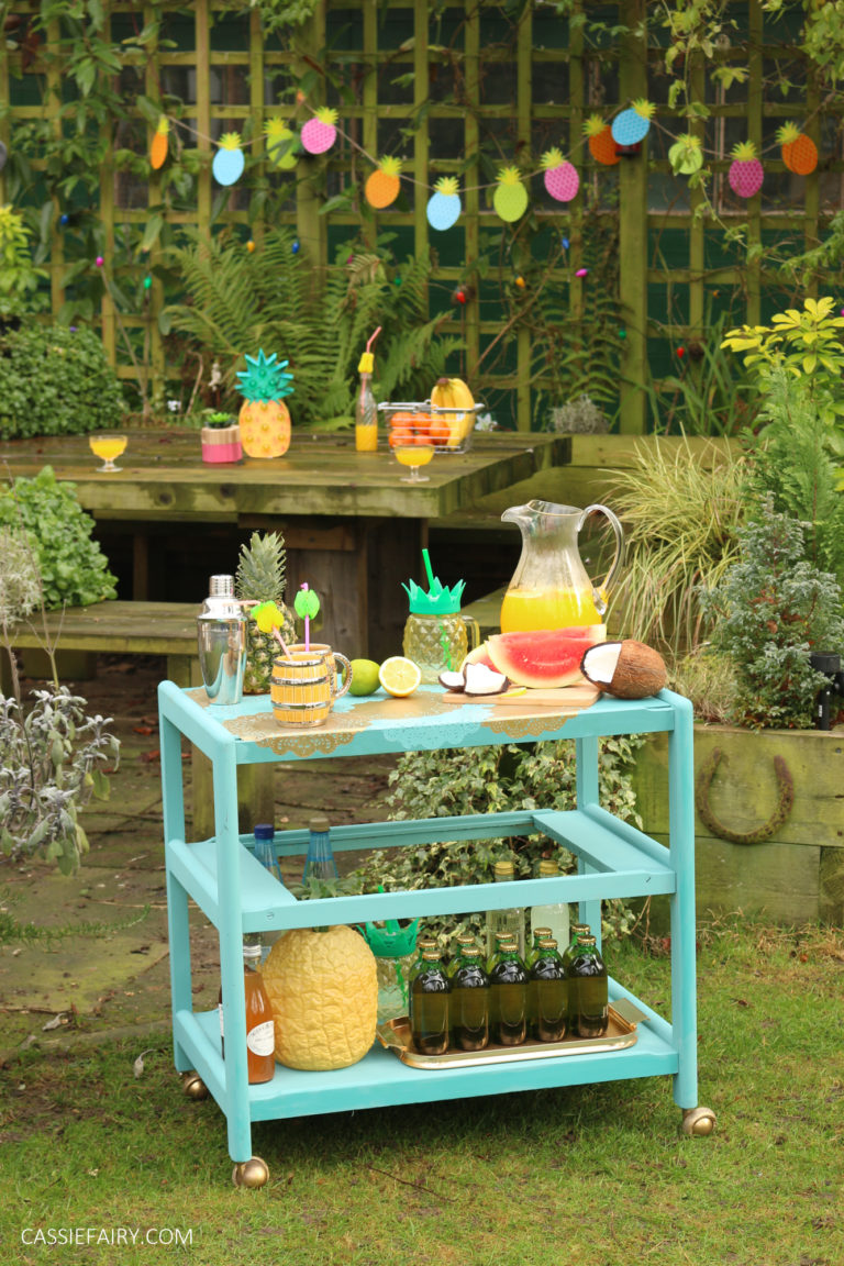Stepbystep guide to turn an old hostess trolley into a colourful bar