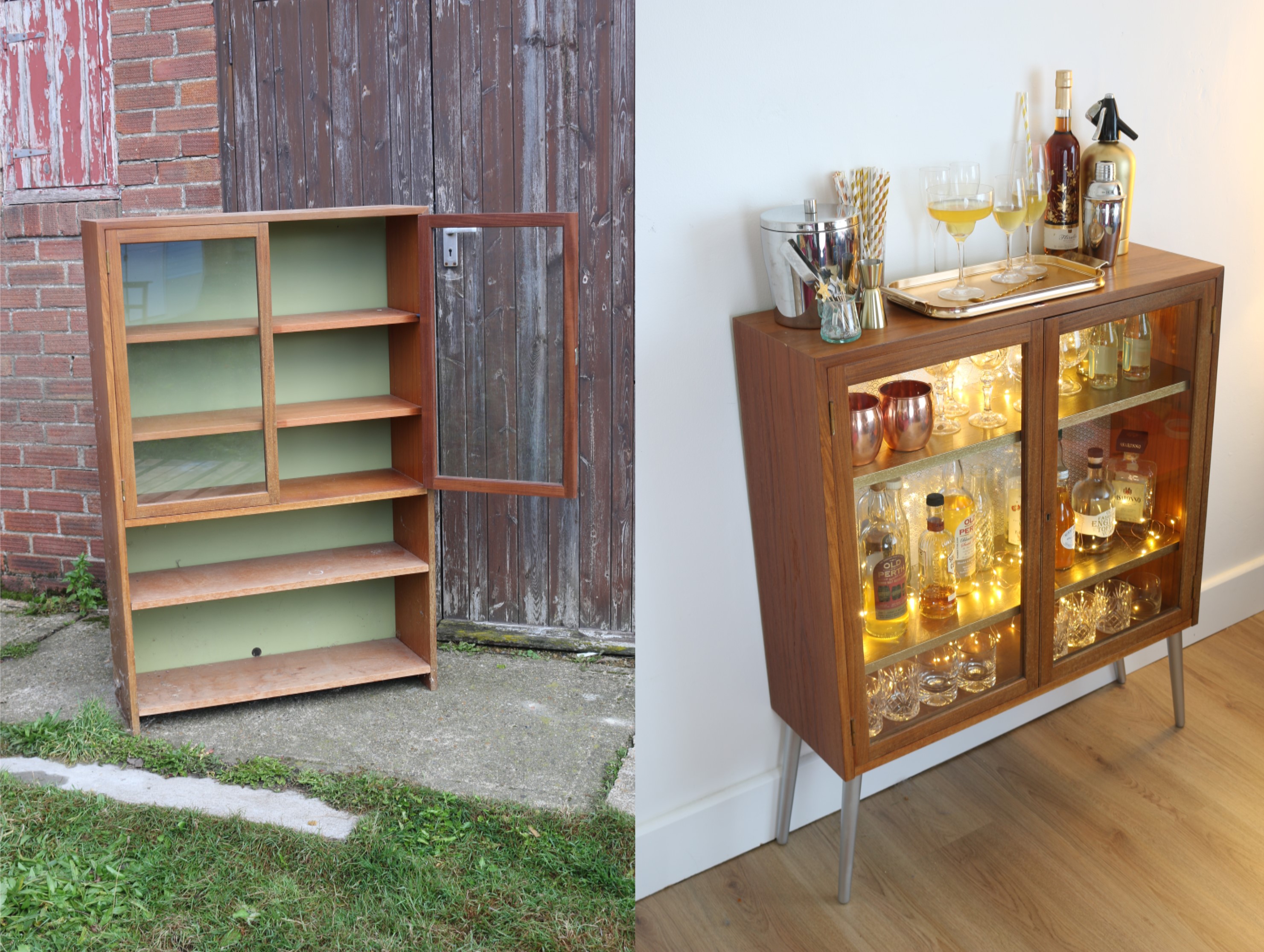 How To Diy A Retro Mid Century Cocktail Cabinet For Your Festive