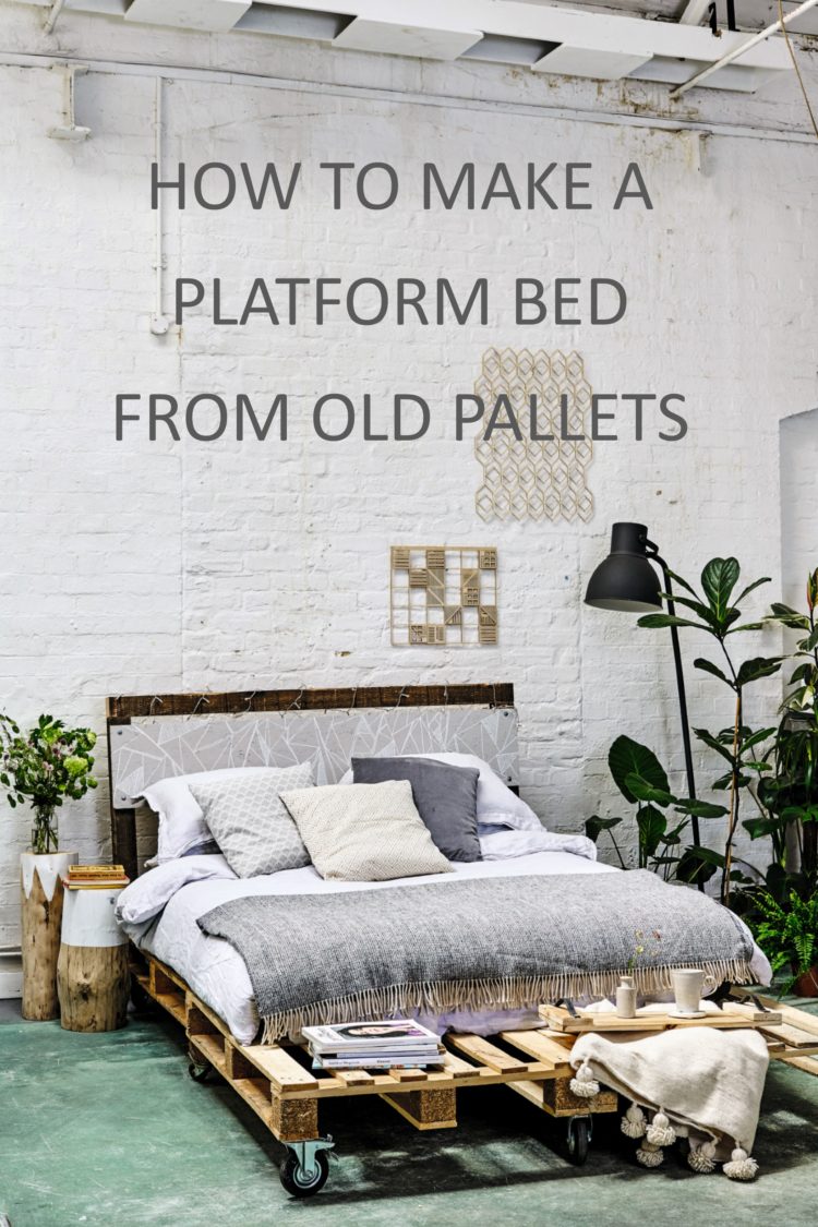 How to make a platform bed from pallets My Thrifty Life by Cassie