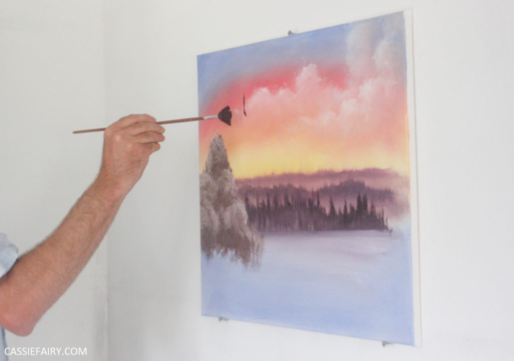 How to host a creative & fun Bob Ross painting party on a budget, My  Thrifty Life by Cassie Fairy