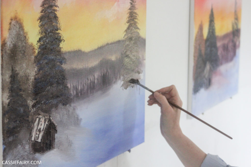How to host a creative & fun Bob Ross painting party on a budget, My  Thrifty Life by Cassie Fairy