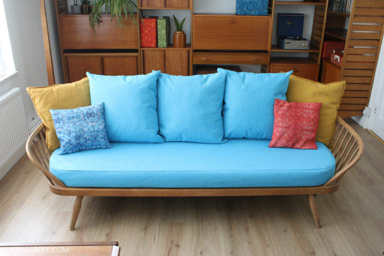 How to sew new sofa covers and cushions for an Ercol studio couch My