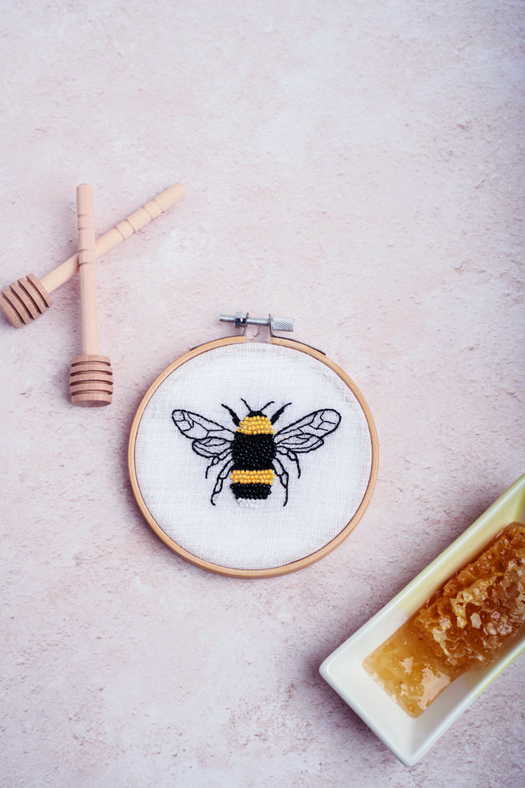 Step-by-step beaded honey bee sewing project | My Thrifty Life by ...