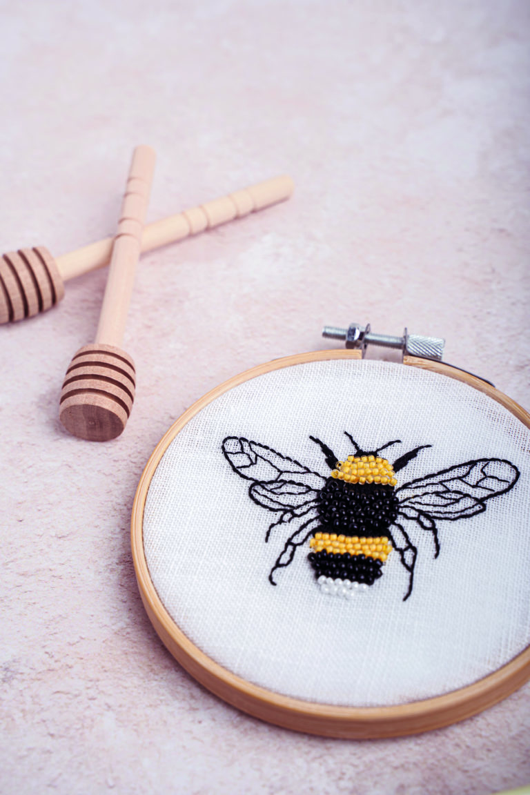 Step-by-step beaded honey bee sewing project | My Thrifty Life by ...