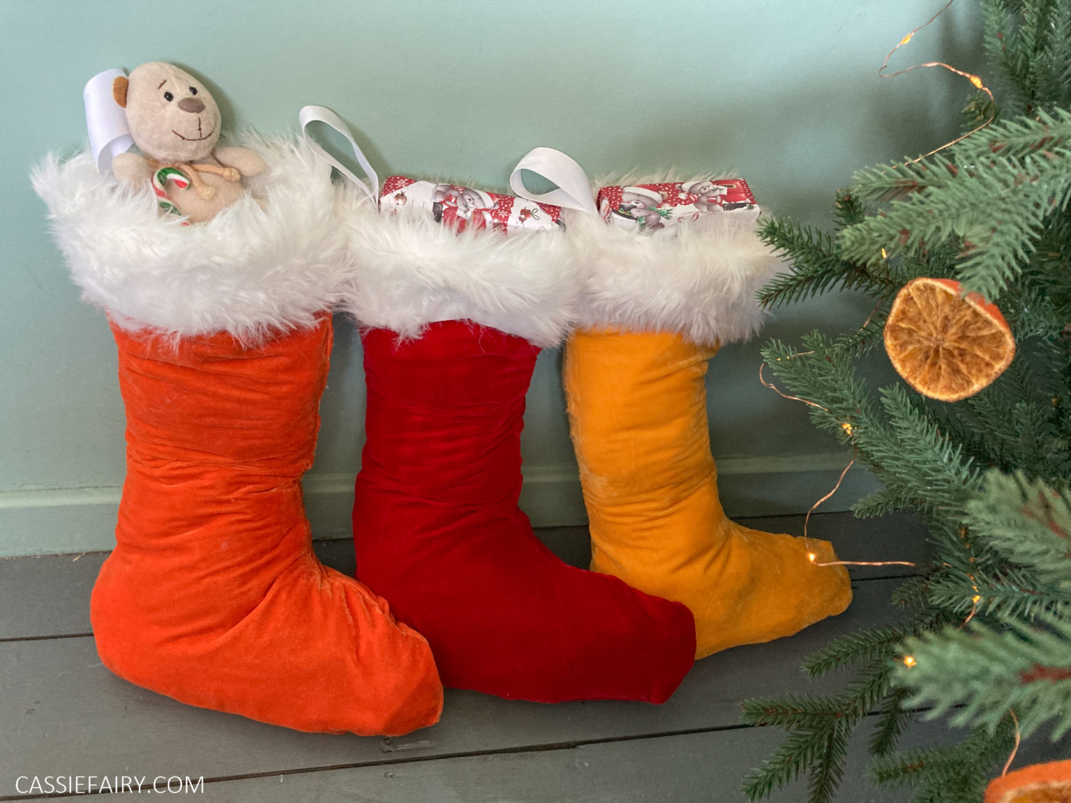 3 Ways to make your own nosew handmade Christmas stockings My