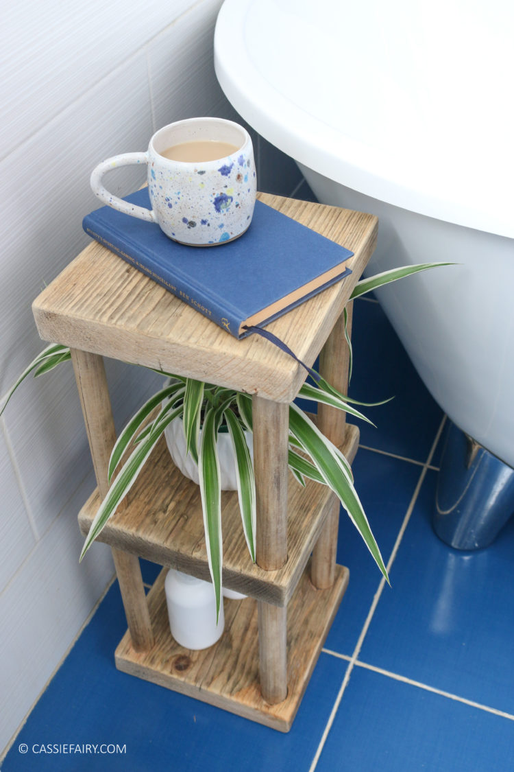 My DIY bathroom: How to build a handy bath-side storage stand for your ...