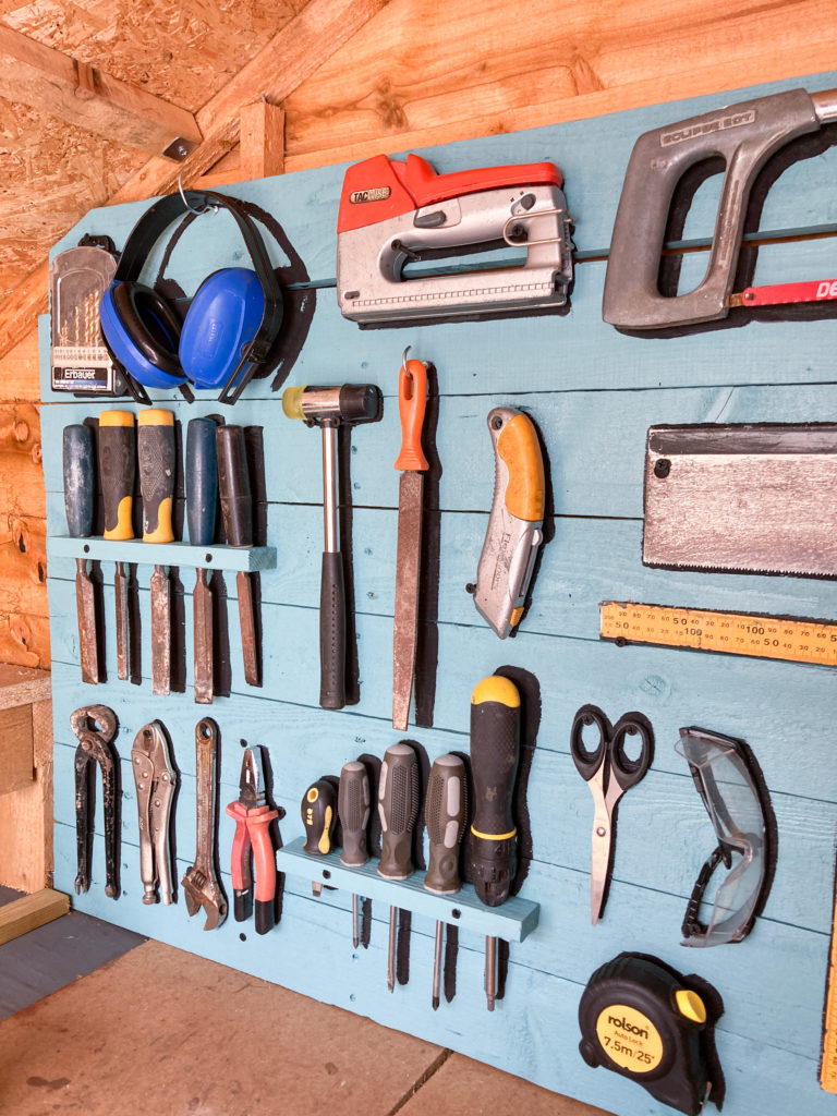 She Shed Pink Workbench for Tool Box Storage - Wall Control