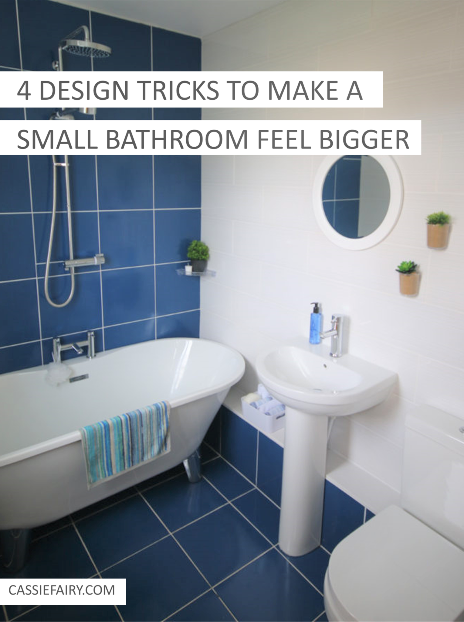 4 Design tricks to make a small bathroom feel bigger | My Thrifty Life ...