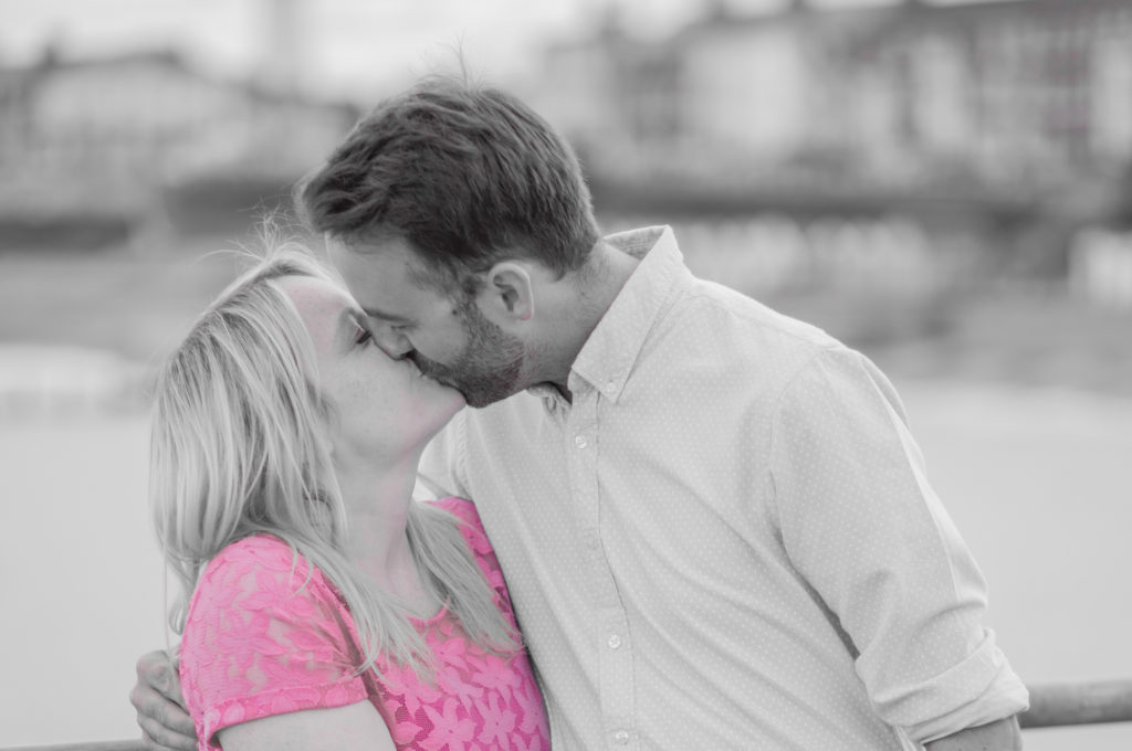 A photo by Gemma Scopes of a couple kissing.