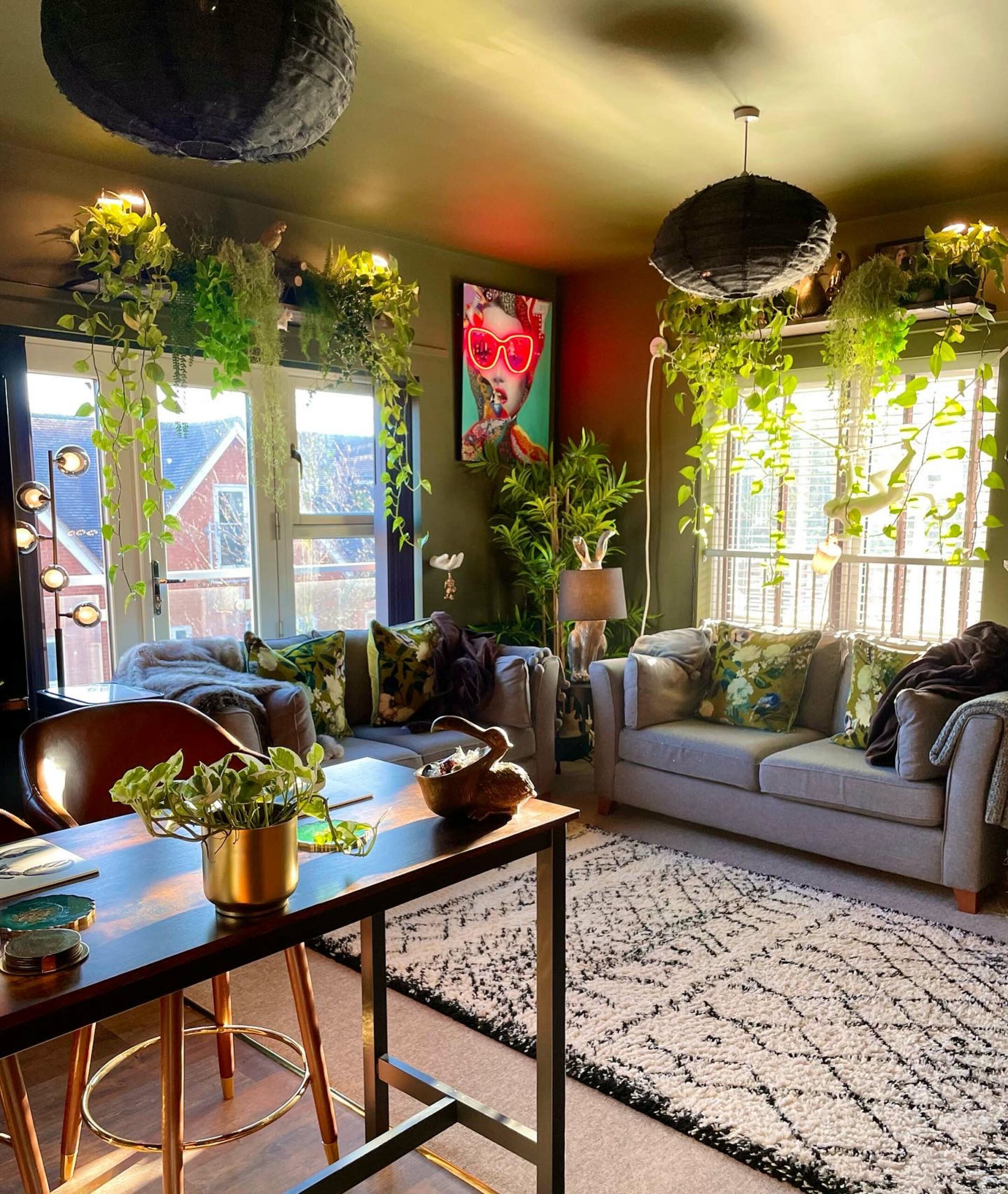 Home tour: Party-ready interior with pops of neon