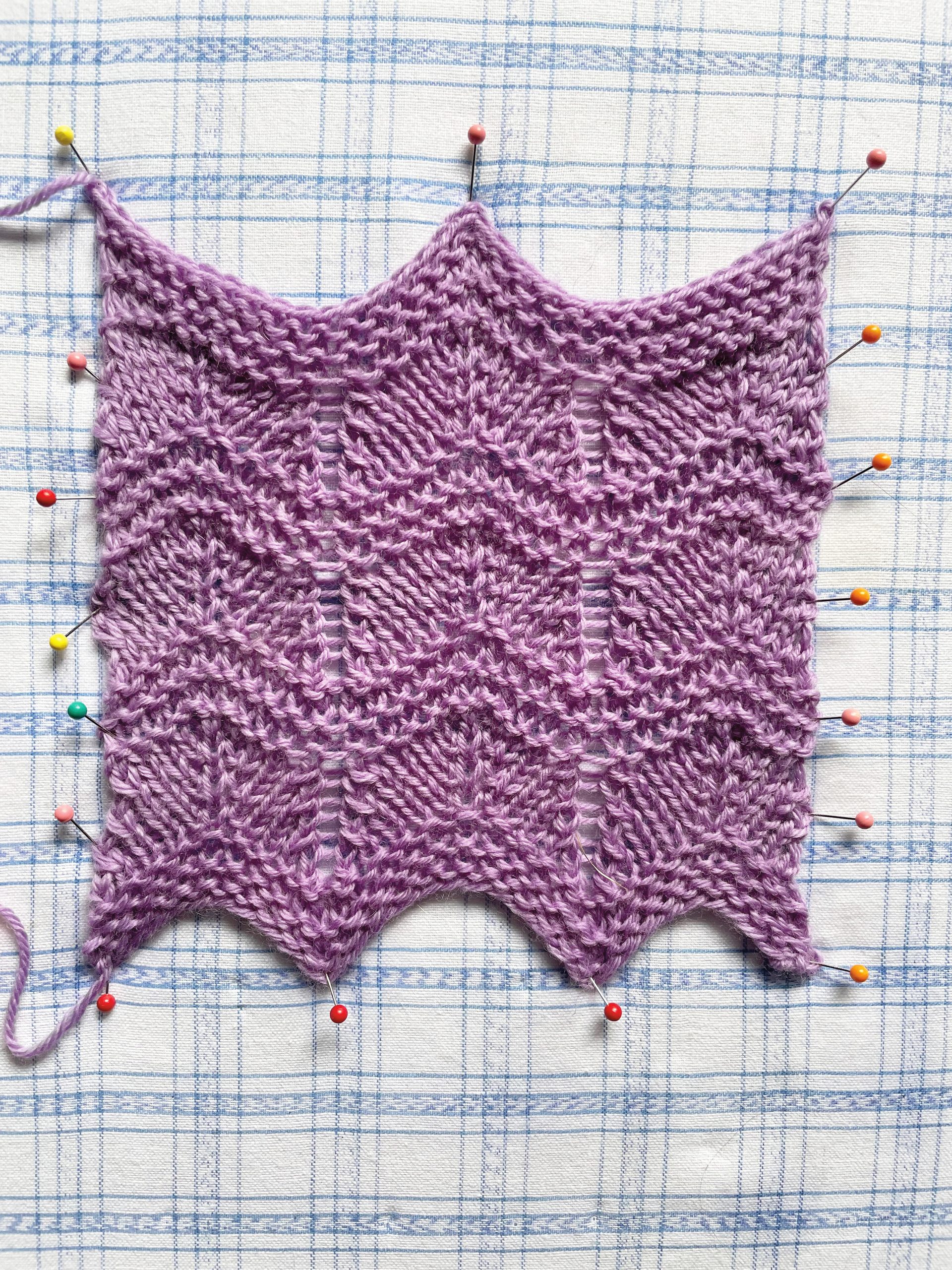 Wet-blocking knitting tutorial 