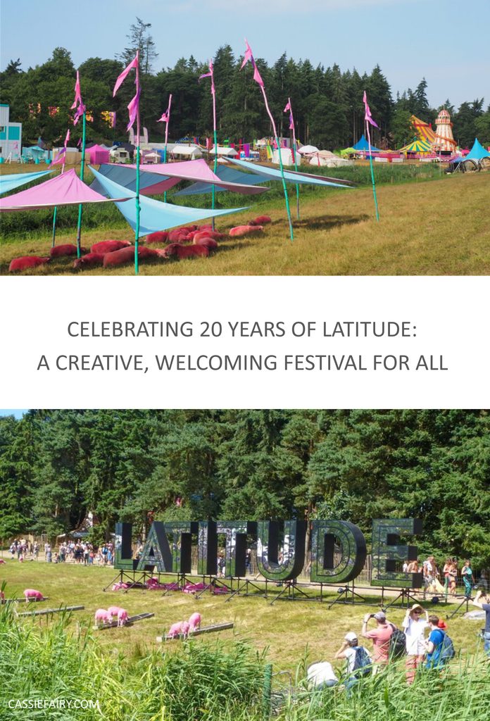 Pinnable image with the text: Celebrating 20 years of Latitude Festival: An enchanting & welcoming wonderland for all.