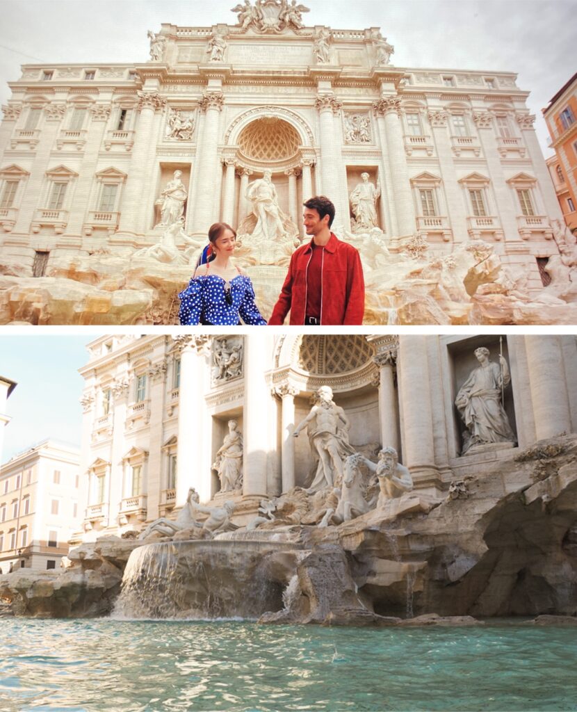The Trevi Fountain where Emily in Paris was filmed.