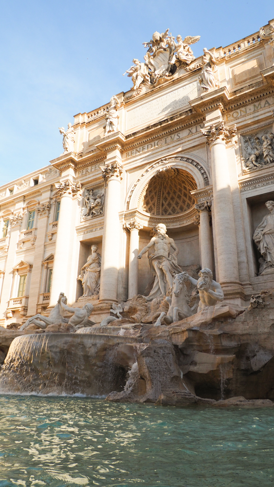 The Trevi Fountain in Rome.